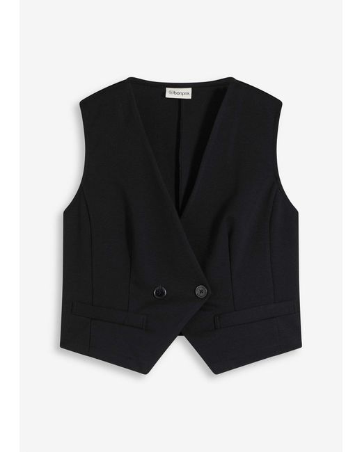 bonprix Black Jersey Anzugweste