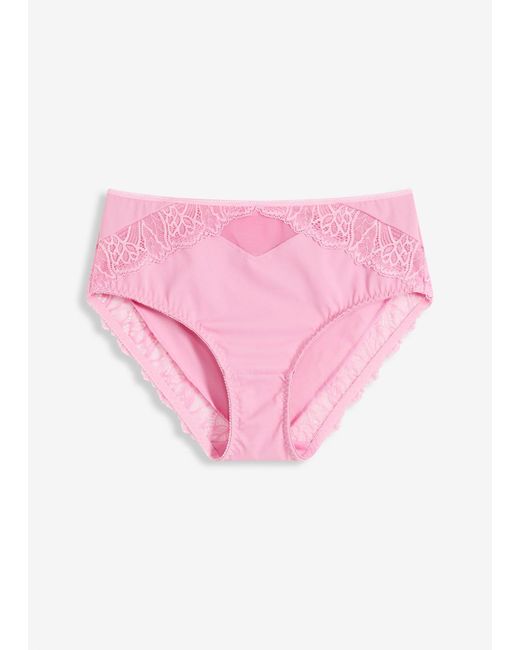 bonprix Pink Maxislip Mit Zarter Spitze