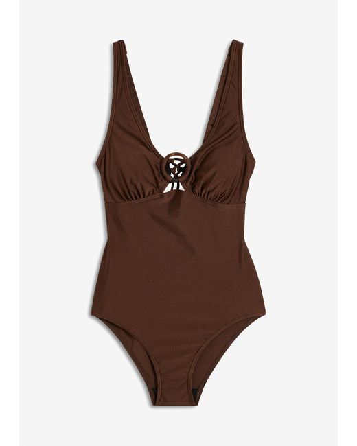 bonprix Brown Badeanzug