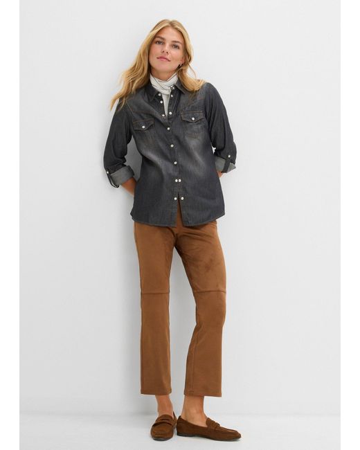 Camicia di bonprix in Gray