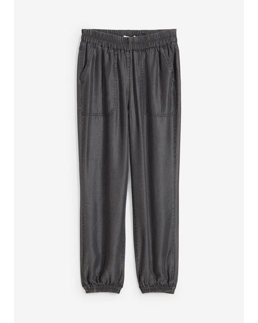 bonprix Gray Schlupfhose Aus Fließendem Lyocell