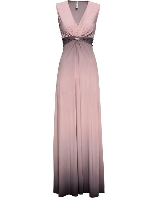 bonprix Purple Jerseykleid Mit Drapierung