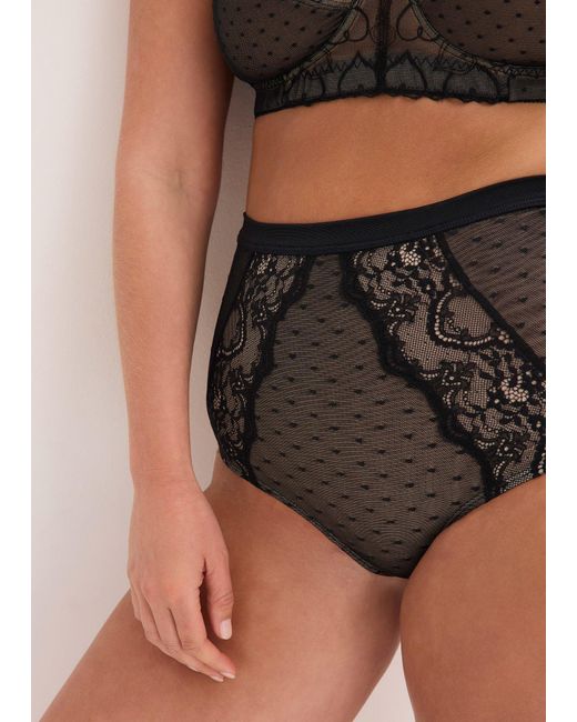 bonprix Gray Medium Shape String Mit Spitze