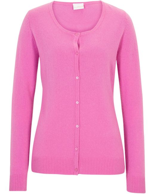 bonprix Wollstrickjacke mit Good Cashmere Standard®-Anteil in Pink | Lyst DE