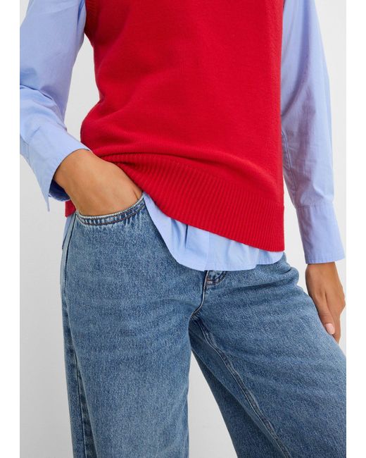 bonprix Red Pullunder