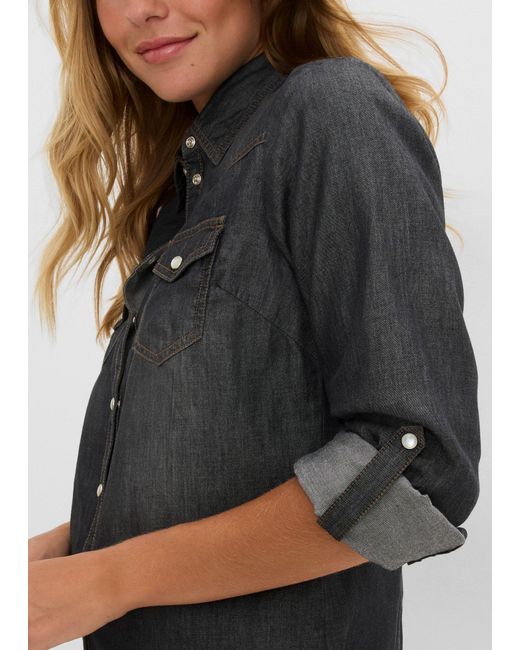Camicia di bonprix in Gray