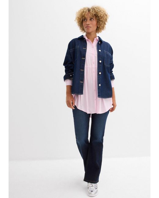 Camicia Lunga di bonprix in Pink