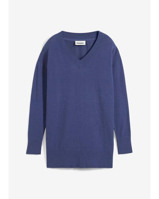 Pull Long bonprix en coloris Blue