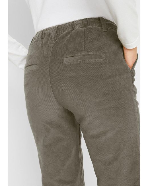 bonprix Gray Cordhose Mit Bequembund