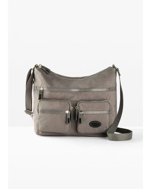 Borsa A Tracolla Con Tasche Esterne di bonprix in Gray