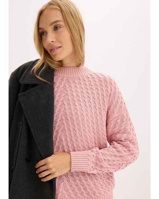 bonprix Pink Boxy-Pullover