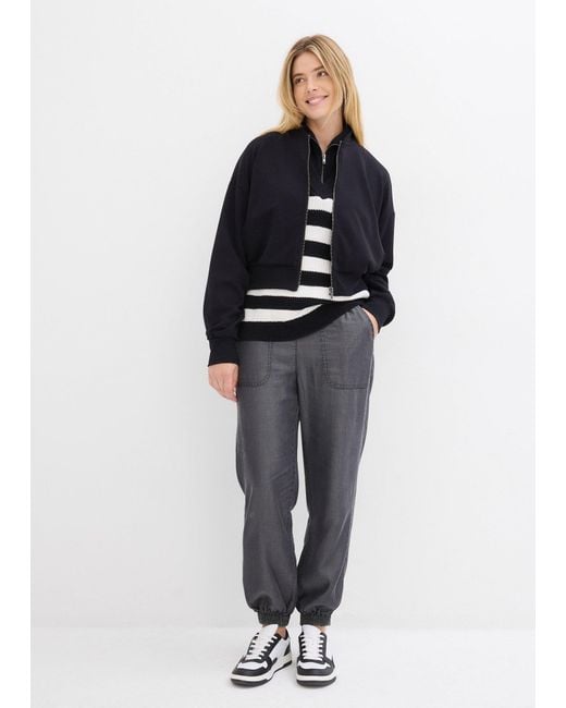 bonprix Gray Schlupfhose Aus Fließendem Lyocell