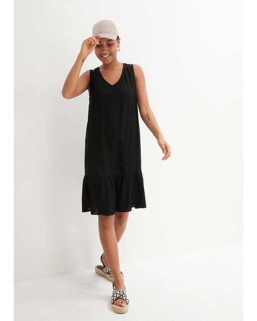 Abito Corto E Svasato di bonprix in Black