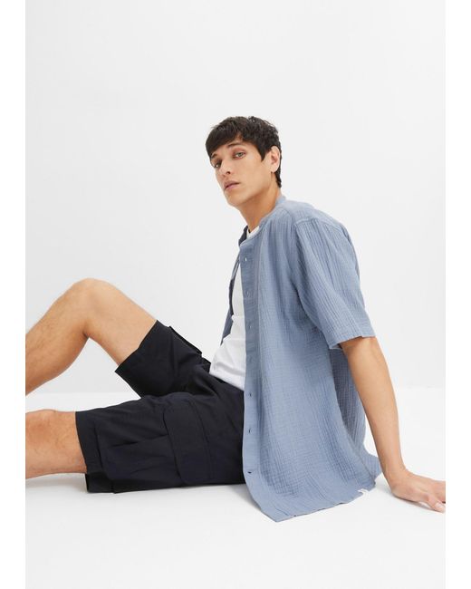 Bermuda Cargo Elasticizzati, Regular Fit di bonprix in Black da Uomo