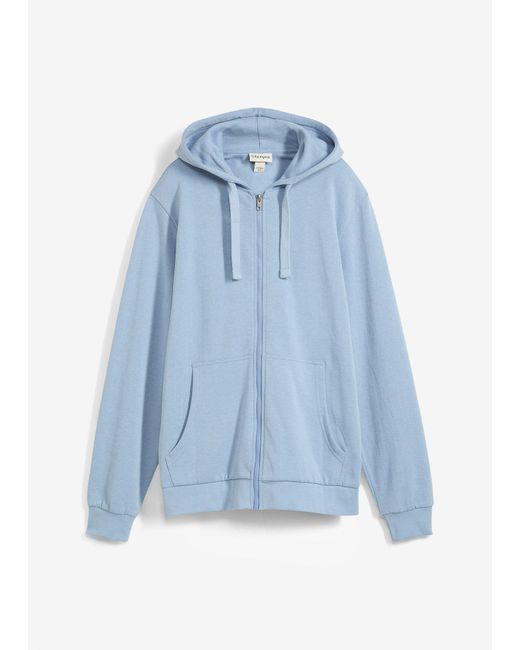 Felpa Con Zip E Cappuccio di bonprix in Blue da Uomo