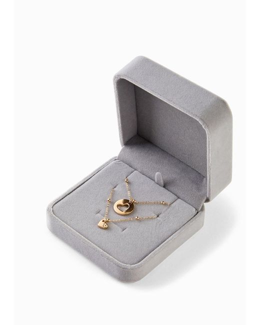 Collane (Set 2 Pezzi) Con Zirconie di bonprix in Gray