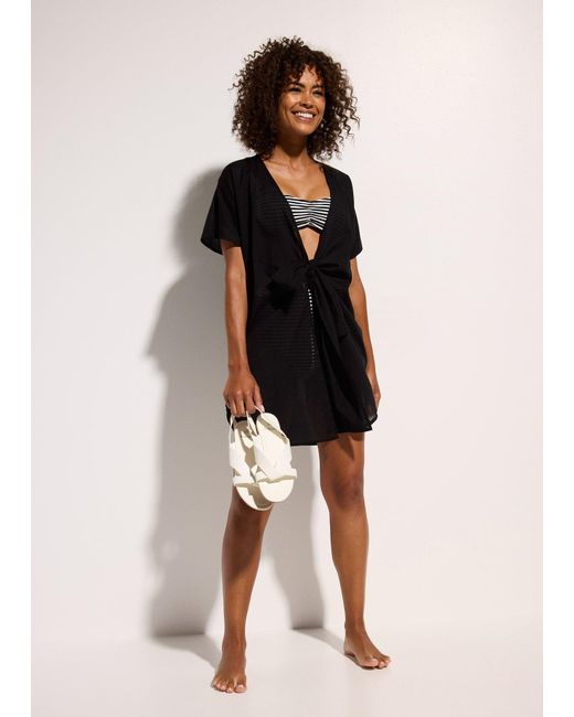 Blusa Copricostume Trasparente di bonprix in Black