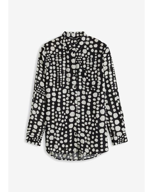 Camicetta Lunga Fantasia di bonprix in Black