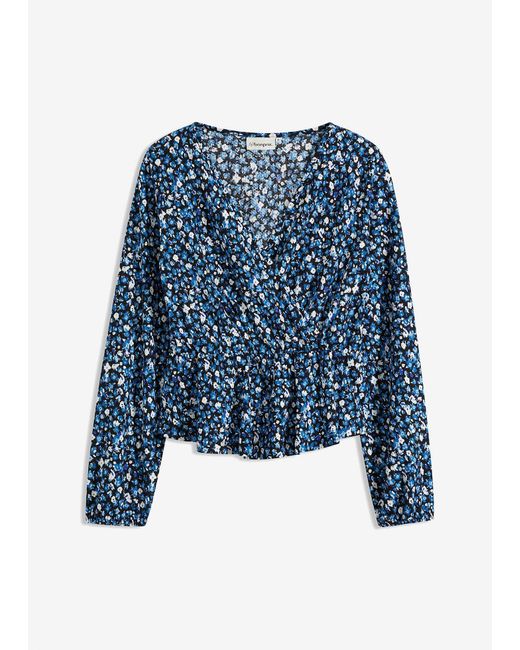 Maglia A Maniche Lunghe di bonprix in Blue