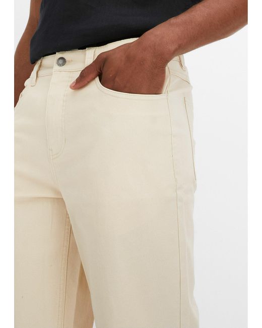 bonprix Stretch-Jeans-Bermuda, Classic Fit in Natural für Herren