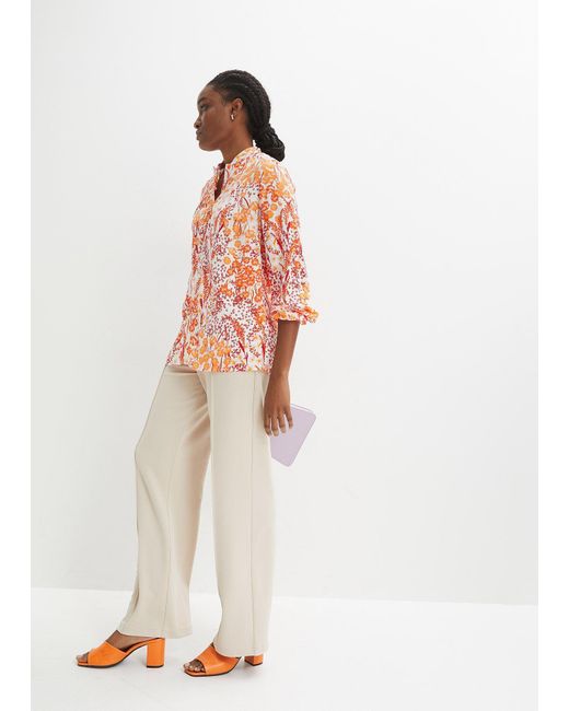bonprix White Bluse Aus Fließender Viskose