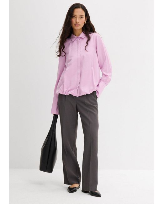 bonprix Pink Satinbluse Aus Viskose-Mix