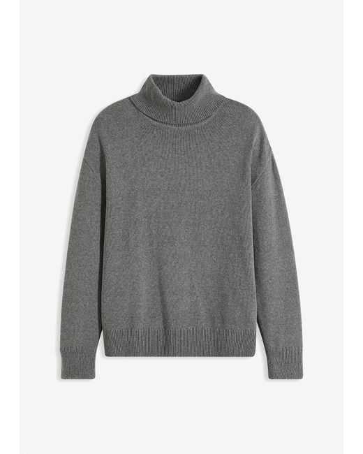 Maglione A Collo Alto Con Cotone Riciclato, Loose Fit di bonprix in Gray da Uomo