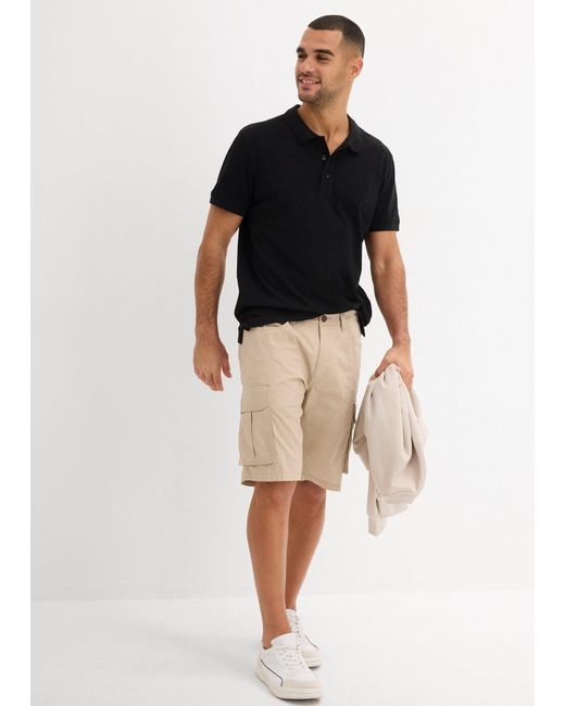 bonprix Stretch-Cargo-Bermuda, Regular Fit in Natural für Herren