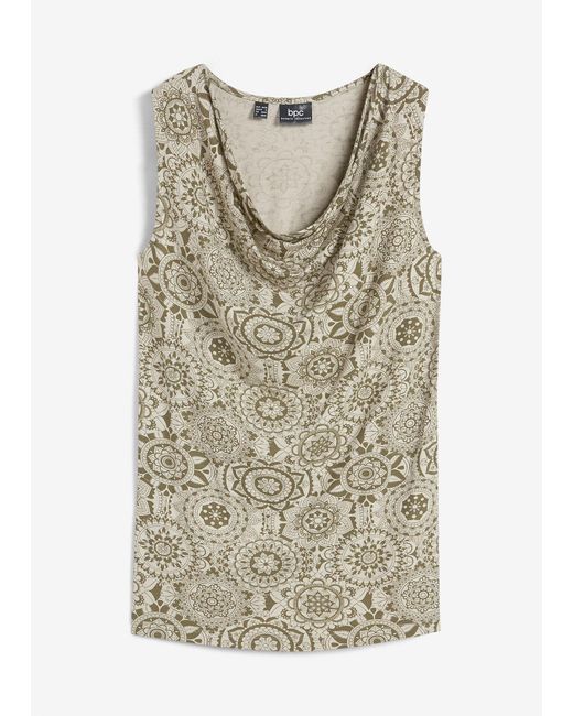 bonprix Natural Top Mit Wasserfallausschnitt Aus Softem Viskose-Mix