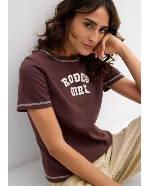 bonprix Red T-Shirt Aus Reiner Bio-Baumwolle