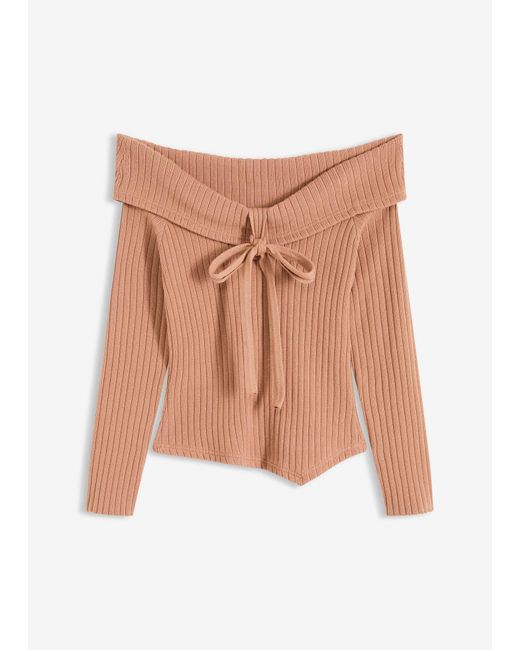 bonprix Brown Ripp-Pullover