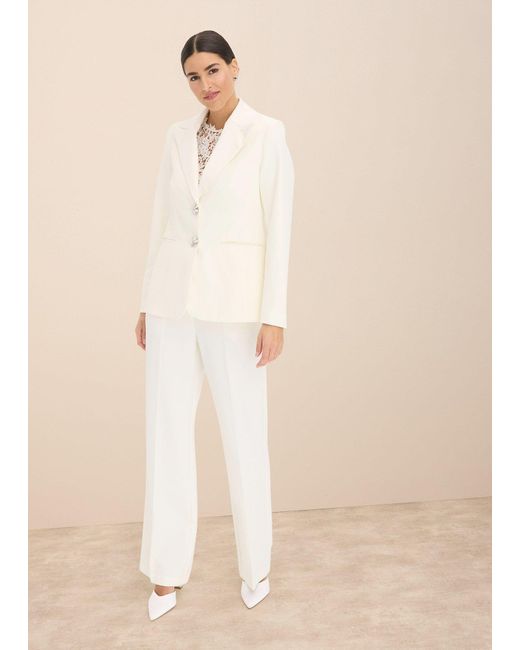 bonprix White Blazer Mit Schmuckknöpfen