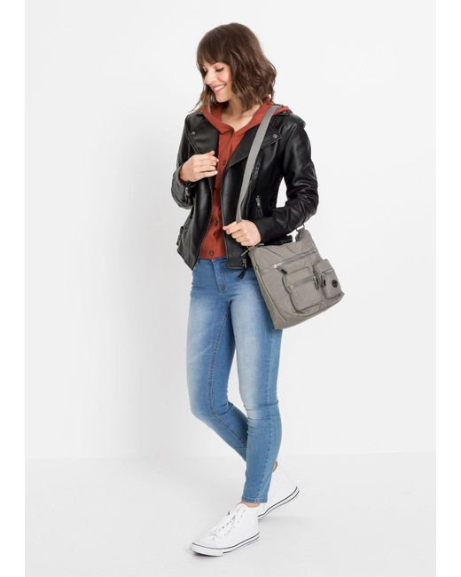 Borsa A Tracolla Con Tasche Esterne di bonprix in Gray