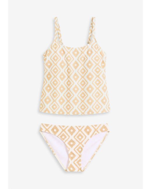 Tankini Con Scollo Rotondo (Set 2 Pezzi) di bonprix in White