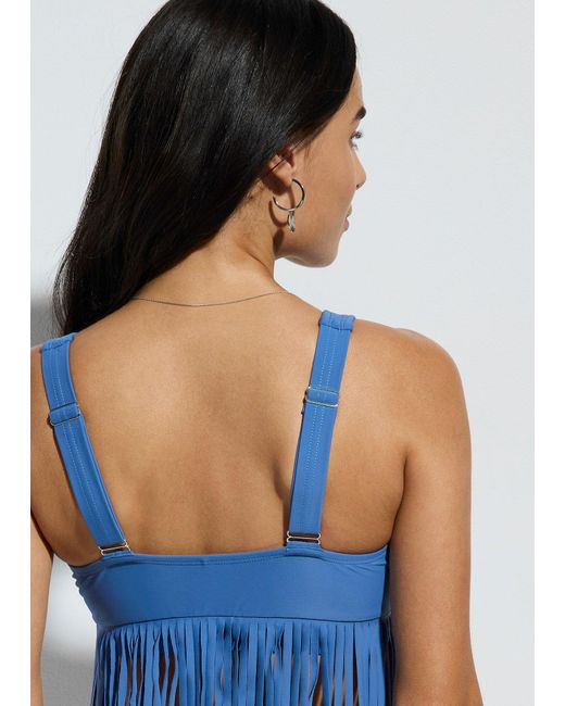 Tankini Con Frange (Set 2 Pezzi) di bonprix in Blue