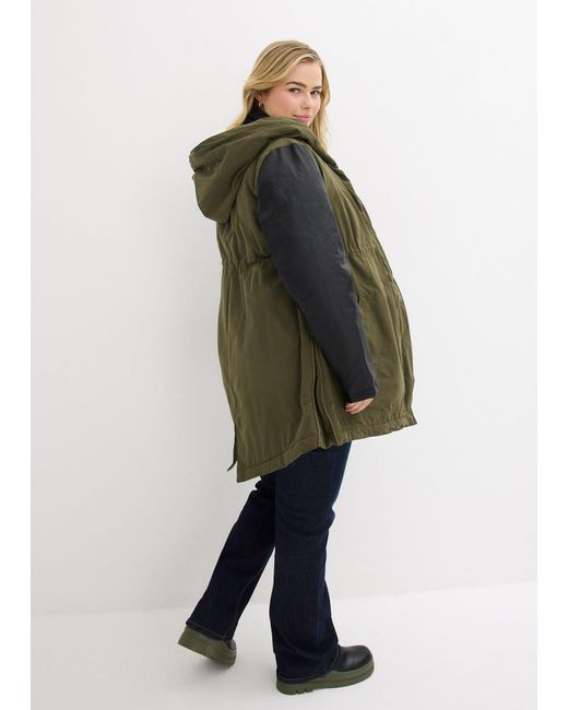 bonprix Green 3-In-1 Umstands- Und Tragejacke Mit Teddyfutter