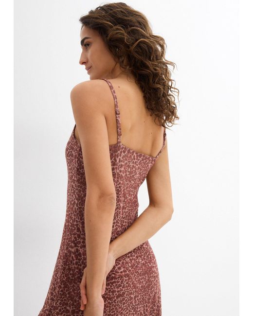 bonprix Brown Minikleid Aus Mesh