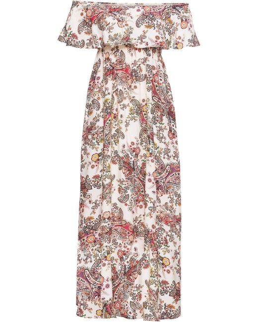 bonprix Natural Carmen-Kleid Aus Fließender Viskose