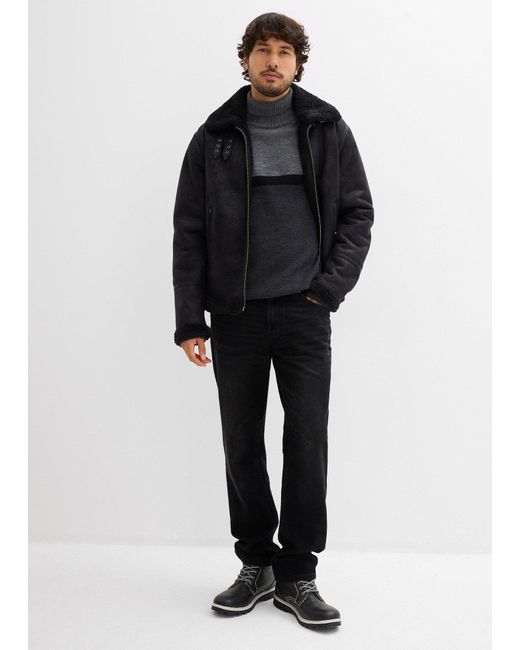 Maglione A Collo Alto di bonprix in Blue da Uomo