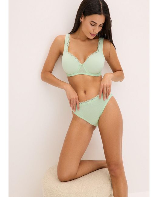 bonprix Green Slip Mit Zarter Spitze
