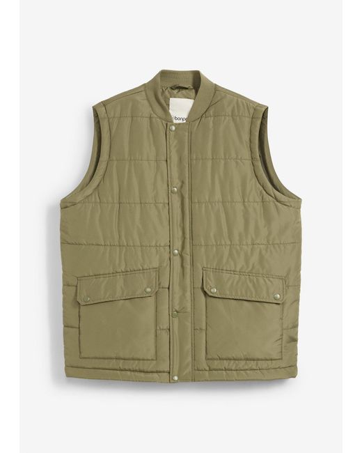 bonprix Steppweste, Loose Fit in Green für Herren