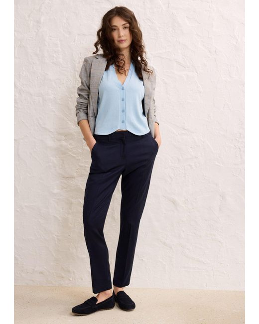 bonprix Blue Strickweste Mit Seidenanteil