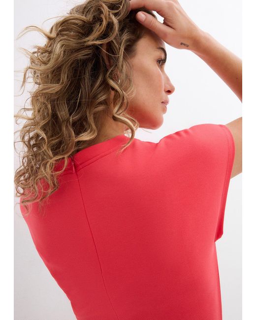 bonprix Red Midikleid Aus Softem Viskose-Mix