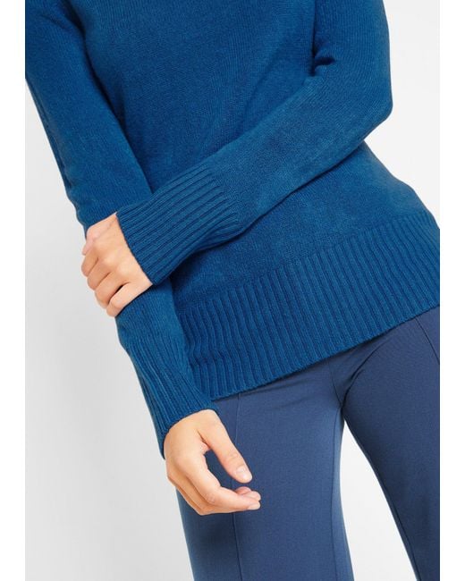 bonprix Blue Basic Rollkragenpullover