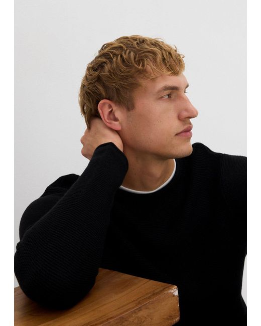 bonprix Feinstrickpullover in Black für Herren