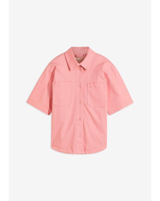bonprix Pink Hemdjacke Mit Kurzem Ärmel