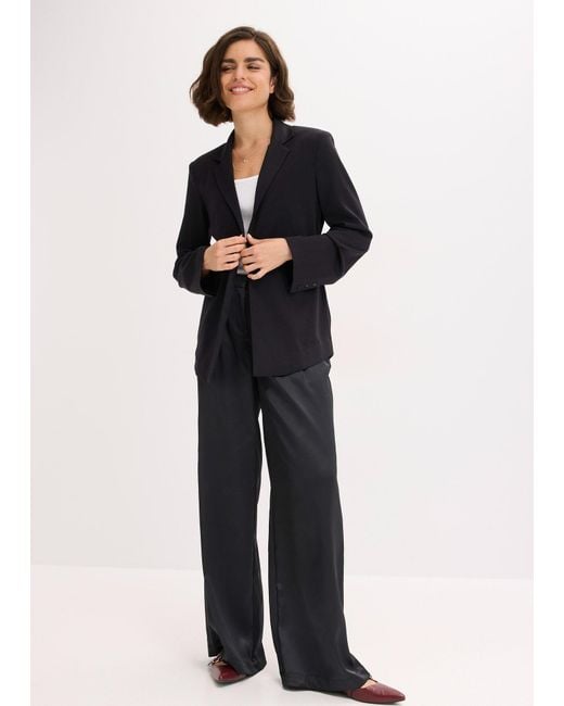 bonprix Black Blazer Aus Viskose-Mix