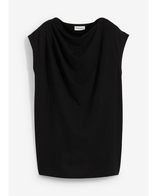 bonprix Black Shirt Aus Softem Viskose-Mix
