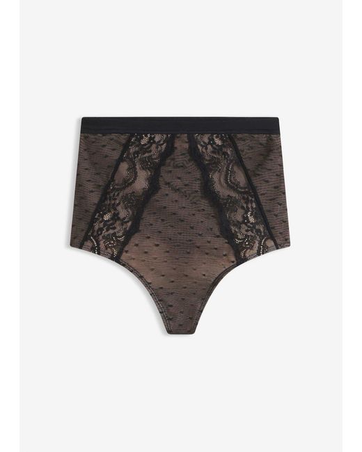 bonprix Gray Medium Shape String Mit Spitze