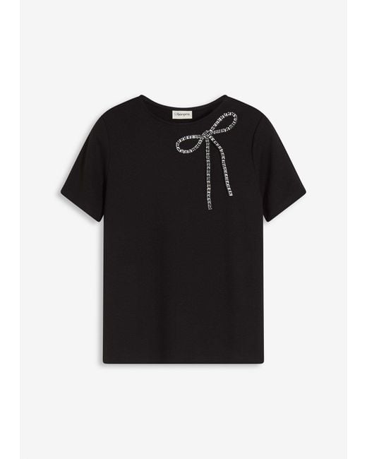Maglia Con Applicazione Di Strass di bonprix in Black